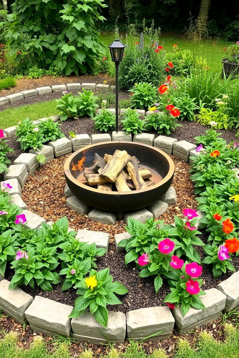 Fire Pit in a Raised Garden Bed - 24 Backyard Fire Pit Ideas Landscaping