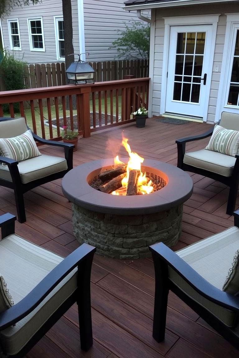 Fire Pit on a Deck - 24 Fire Pit Ideas