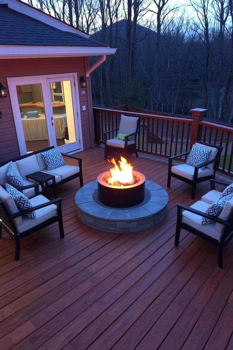 Fire Pit on a Deck - 24 Backyard Fire Pit Ideas Landscaping