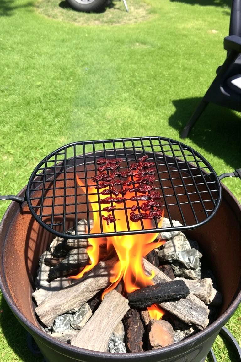 Fire Pit with Cooking Grate - 24 Wood Burning Fire Pit Ideas