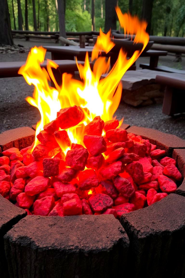 Fire Pit with Lava Rocks - 24 Fire Pit Ideas