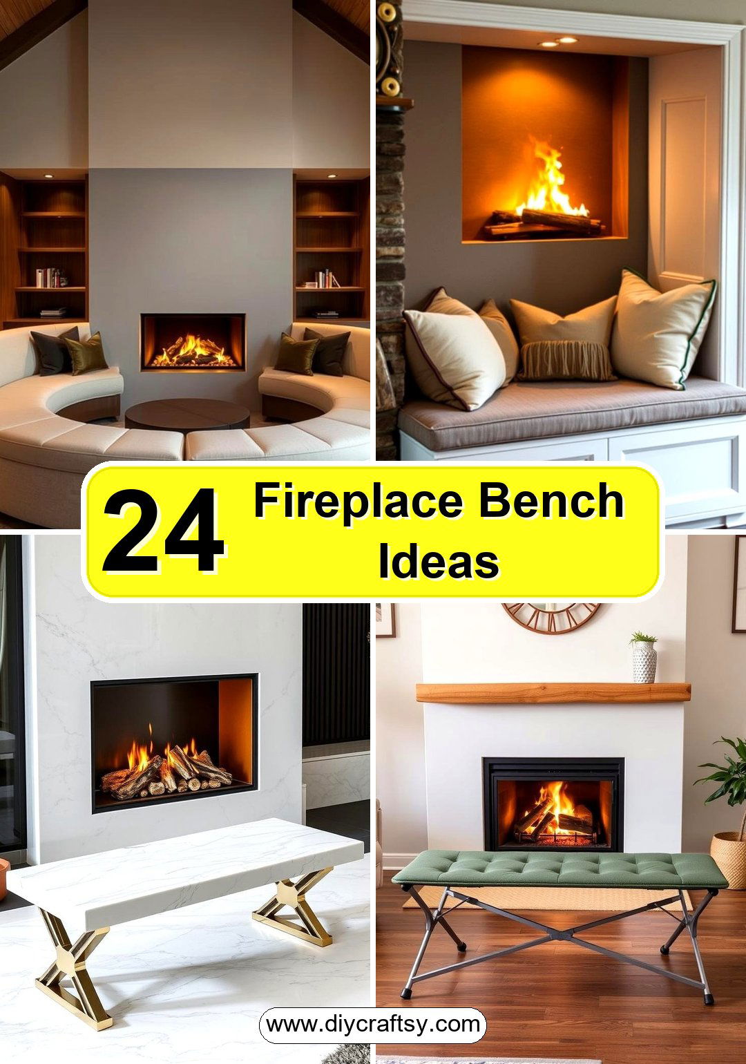 Fireplace Bench Ideas