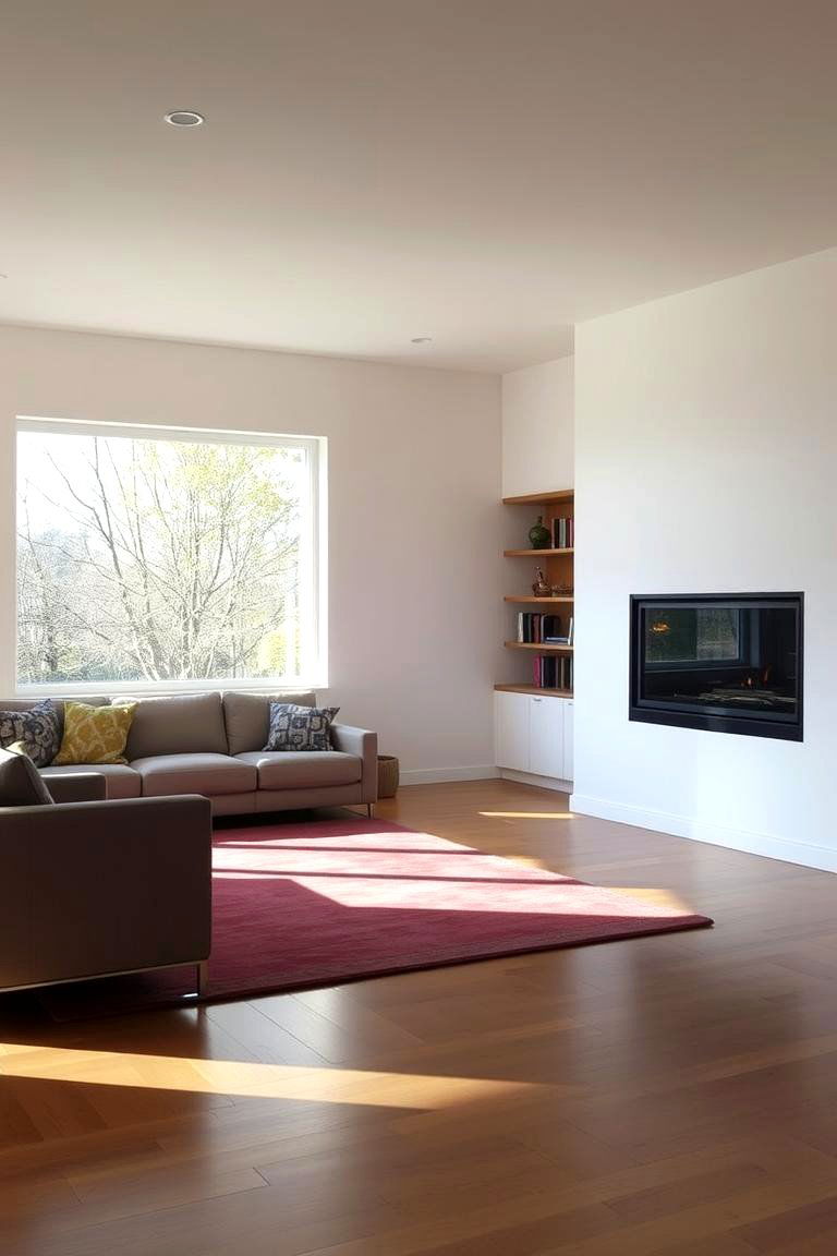 Fireplace Flanked by a Single Window - 24 Off-center Fireplace Ideas
