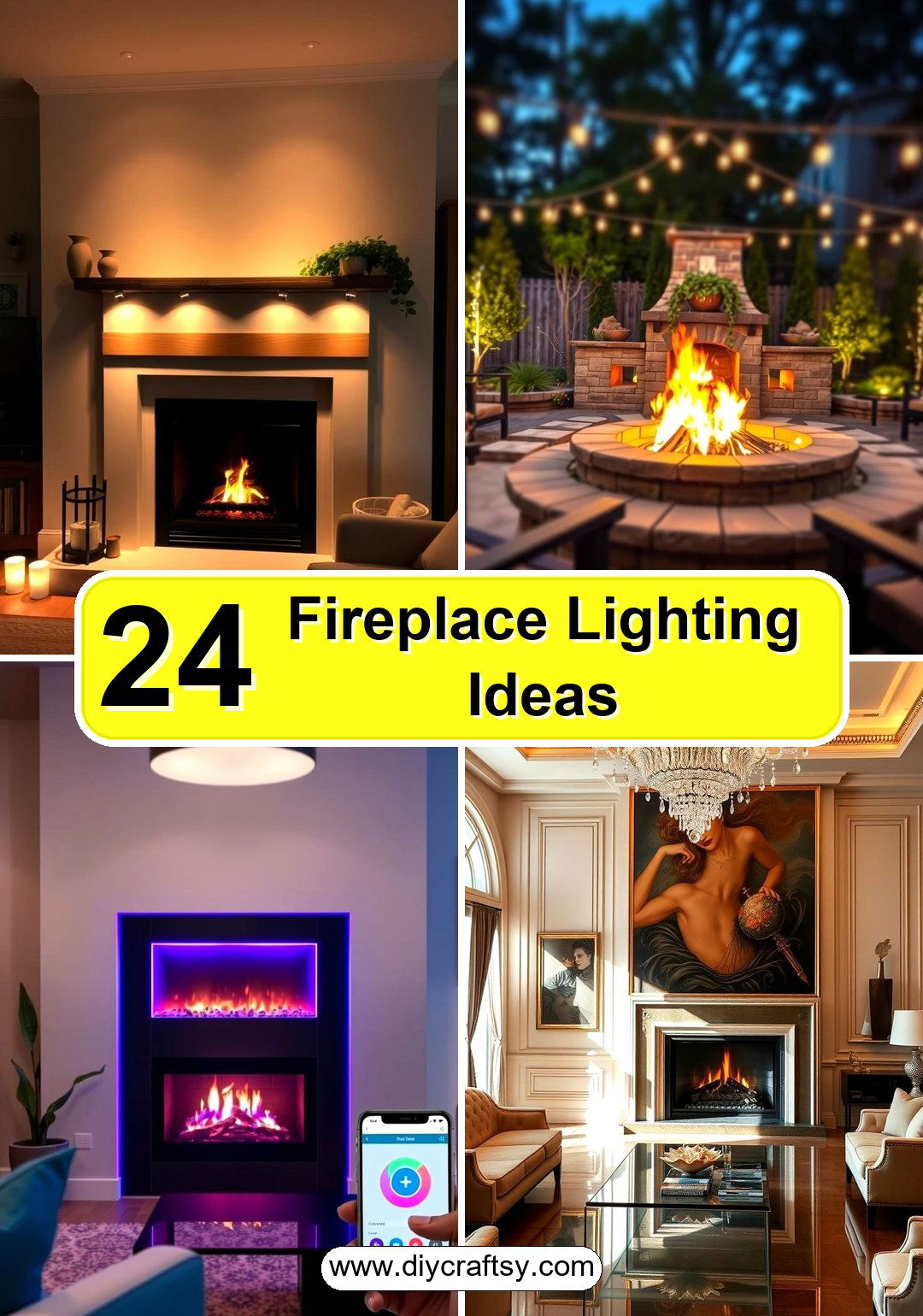 Fireplace Lighting Ideas