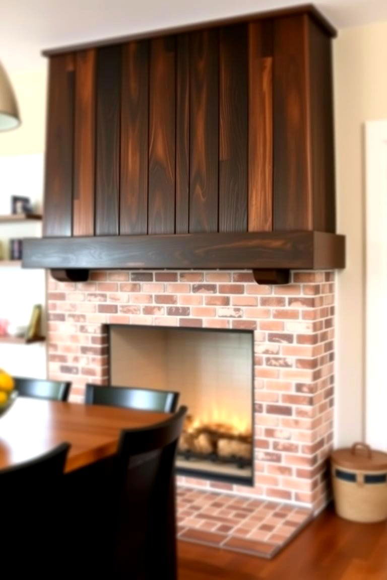 Fireplace with a Bold Mantelpiece - 24 Kitchens With Fireplaces