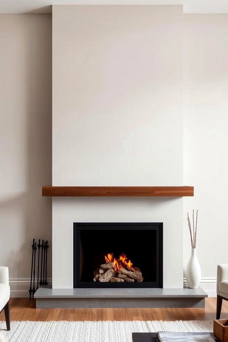 Fireplace with a Built in Mantel - 24 Modern Fireplace Ideas