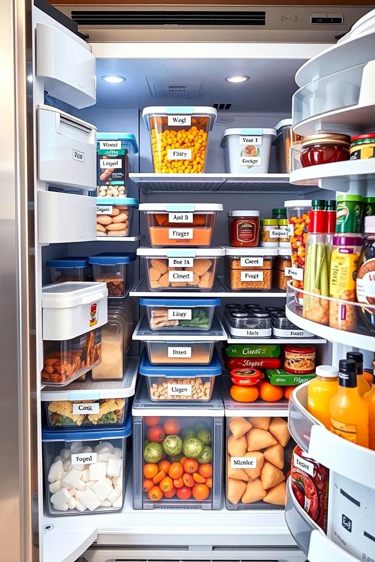 First In First Out System - 24 Fridge Organization Ideas