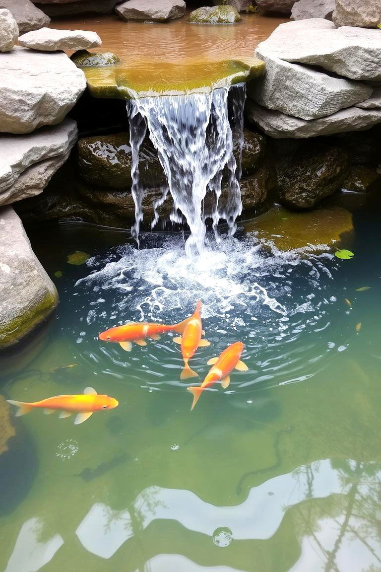 Fish Pond with Waterfall - 24 Fish Pond Ideas
