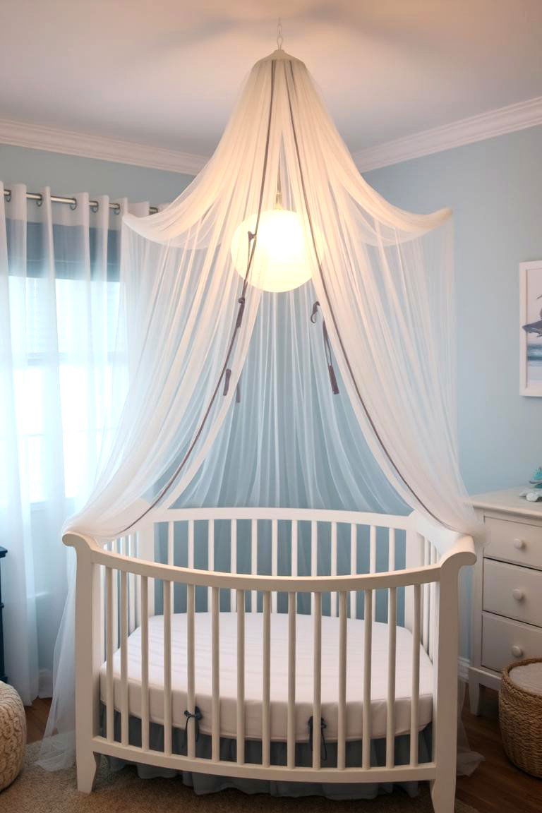 Fishing Net Canopy Dream - 24 Ocean-themed Nursery Ideas