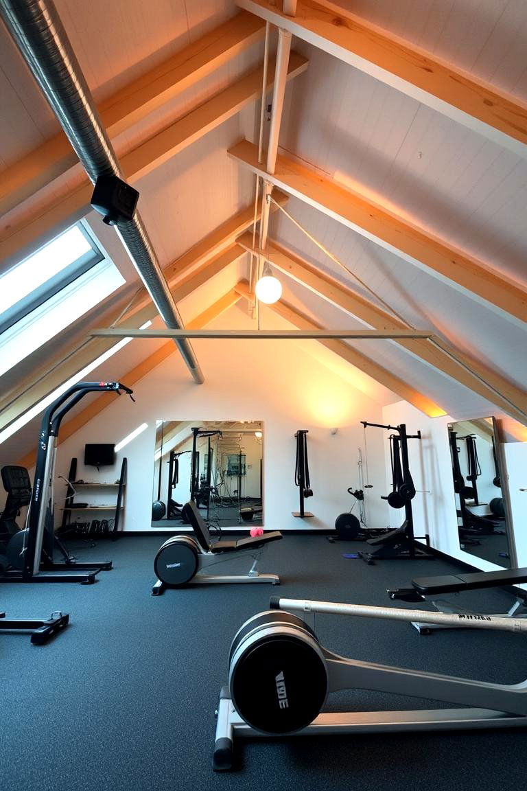 Fitness Studio - 24 attic room ideas