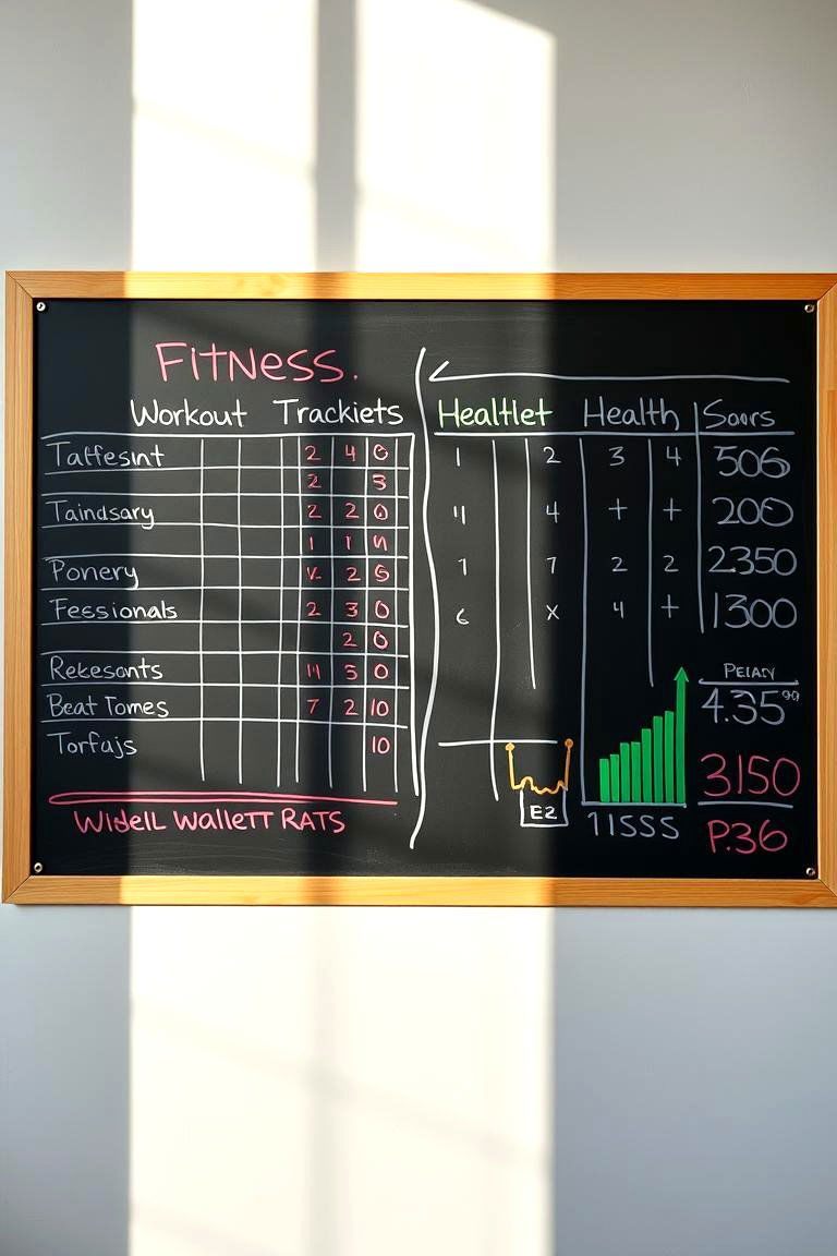 Fitness and Health Tracker - 24 Chalkboard Ideas