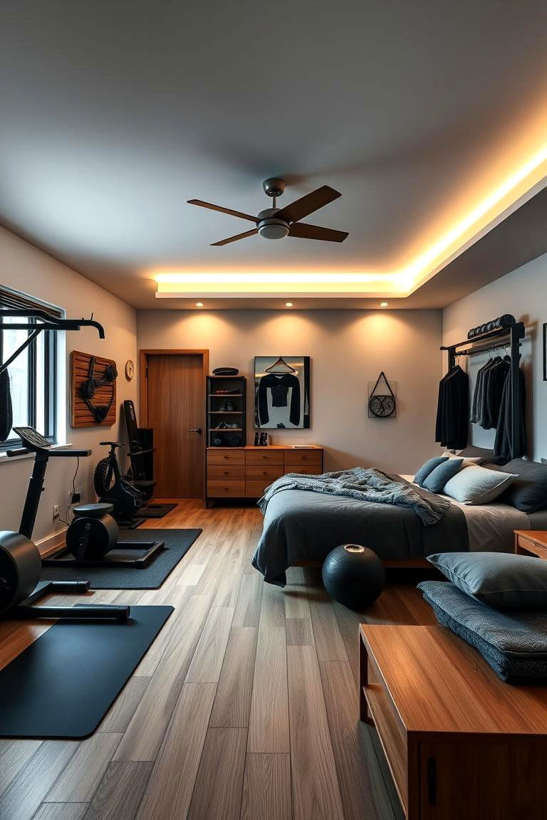 Fitness and Wellness Chamber - 24 Man Cave Bedroom Ideas