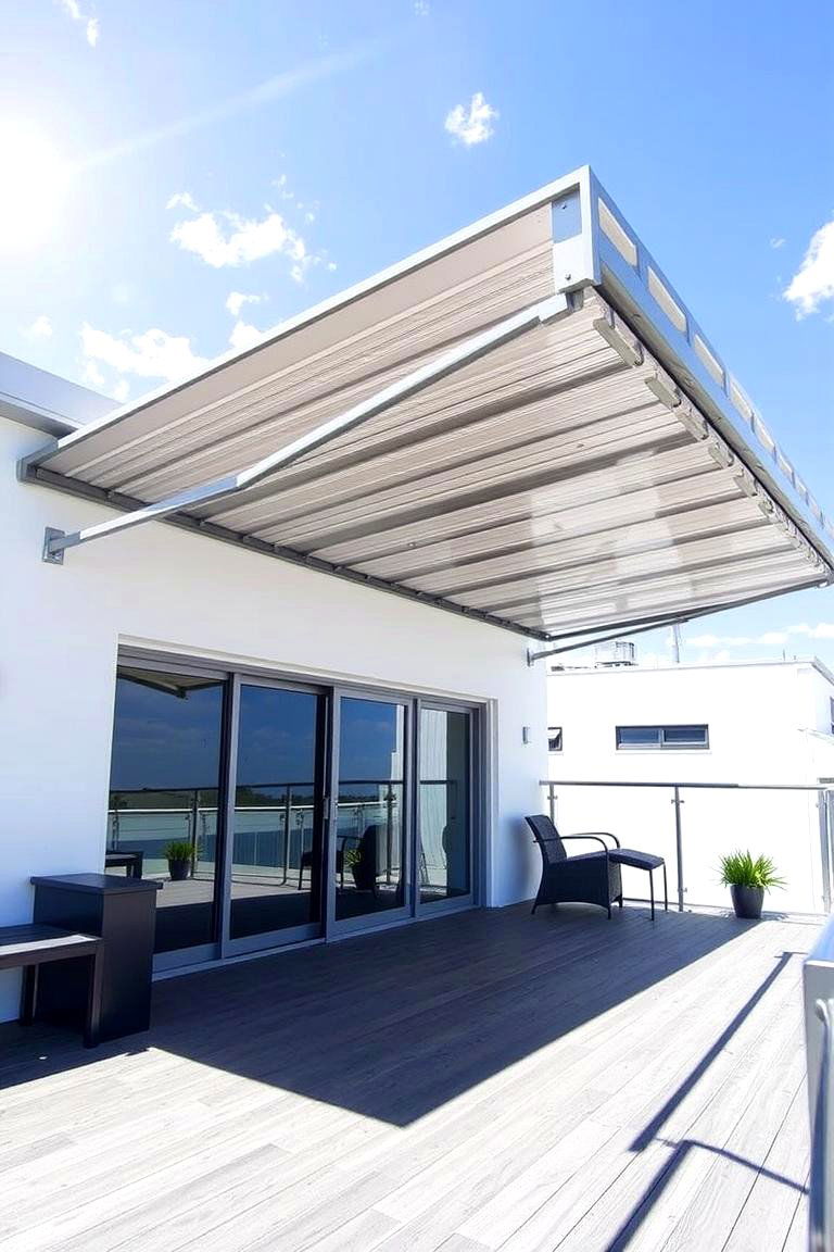 Fixed Aluminum Awning - 24 Deck Awning Ideas