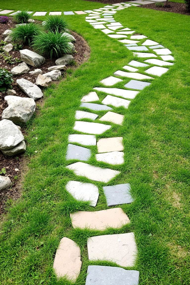 Flagstone Paths for a Casual Look - 24 Natural Walkway Ideas