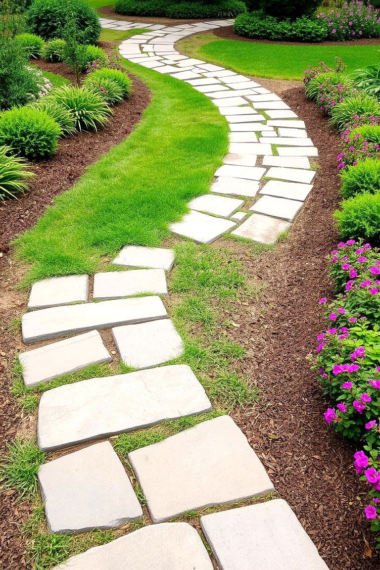 Flagstone Pathway - 24 Curved Walkway Ideas