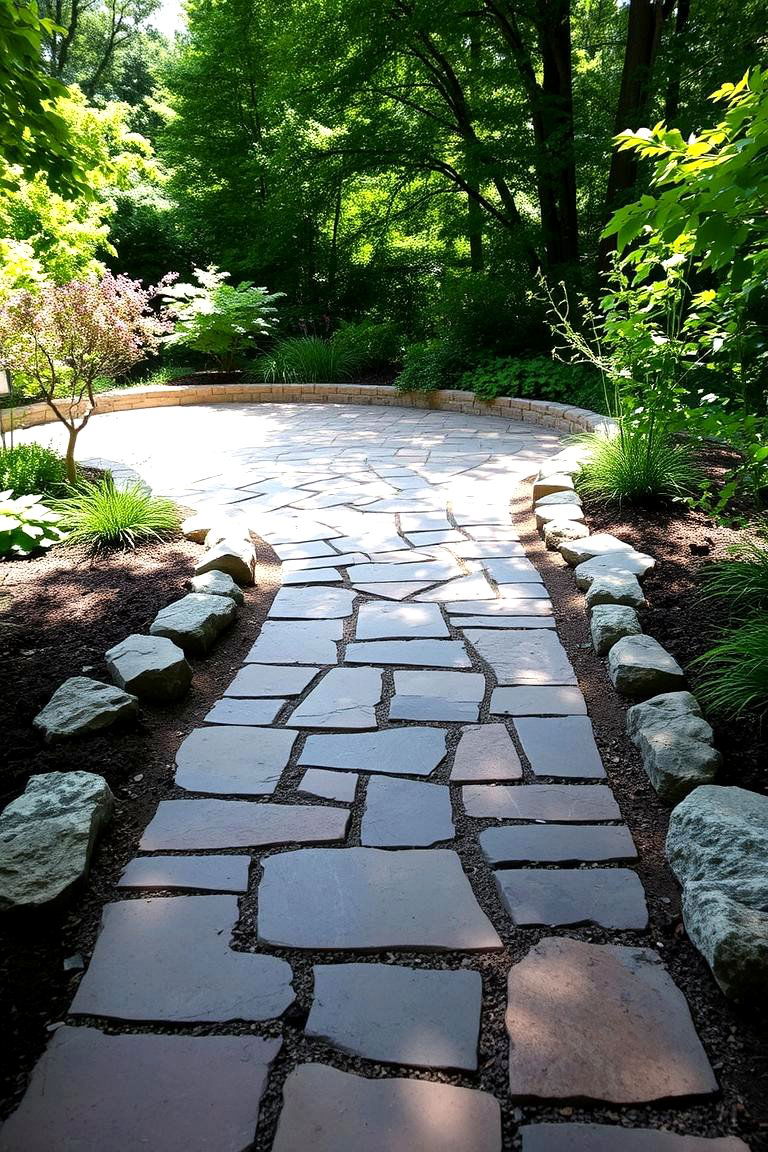 Flagstone Pavers for a Natural Pathway - 24 patio tile ideas