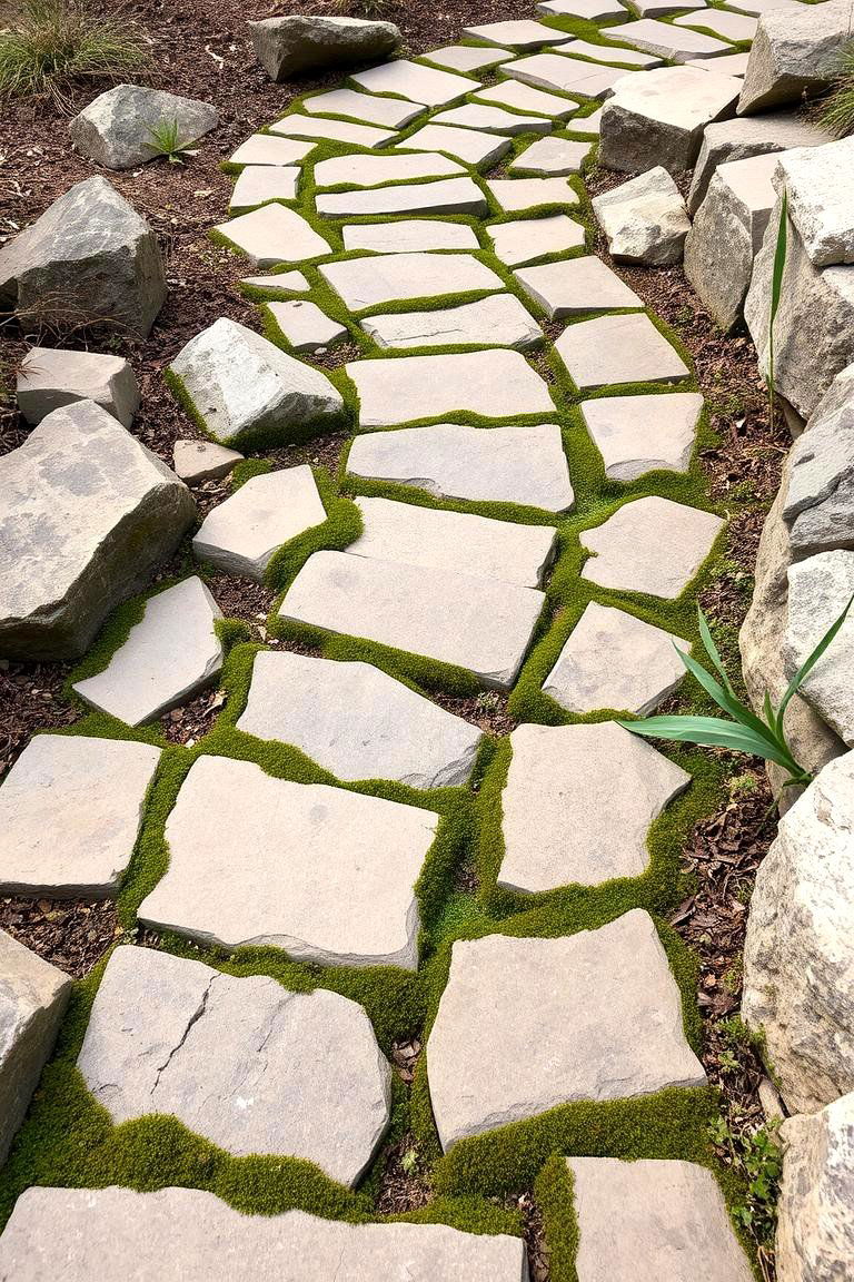 Flagstone Walkway - 24 Garden Path Ideas