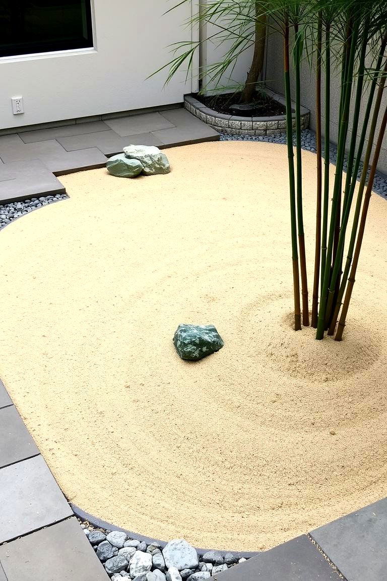 Flagstone with Zen Garden Features - 24 Flagstone Patio Ideas