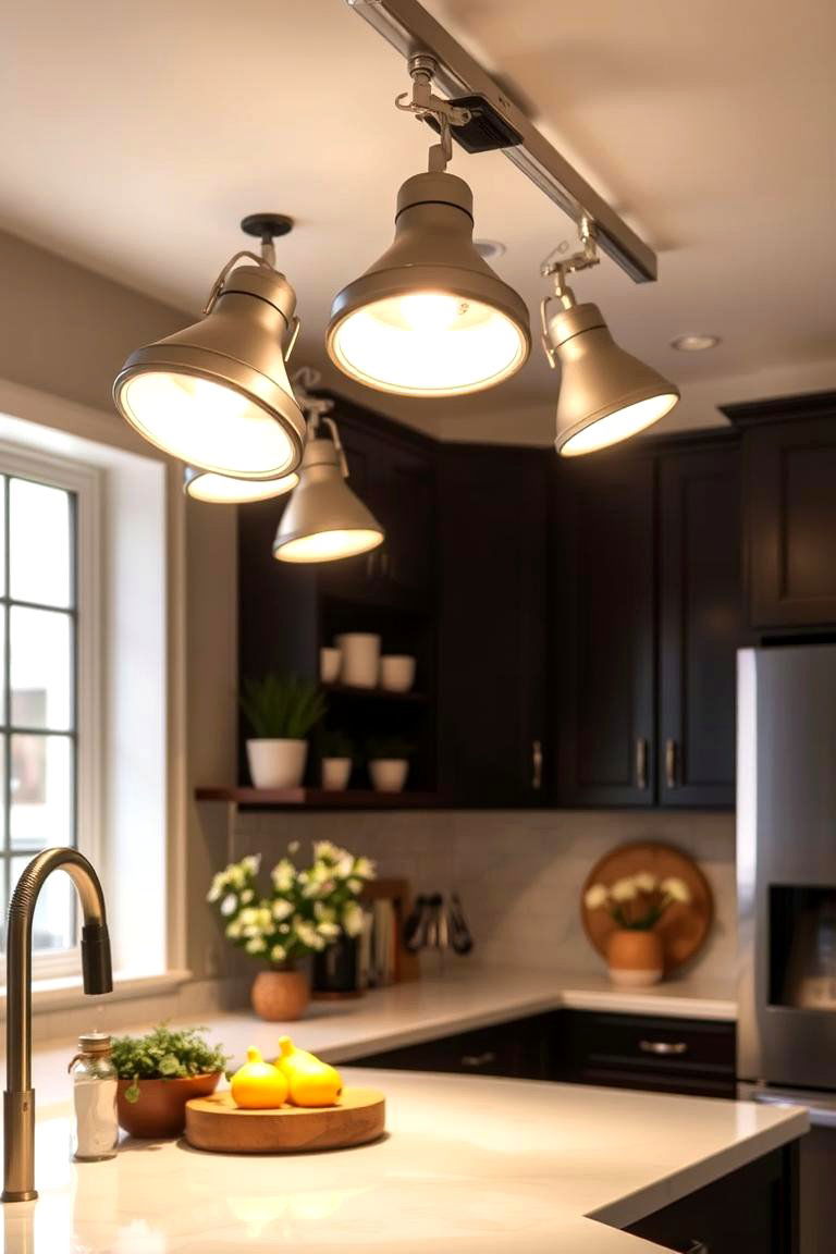 Flexible Adjustable Fixtures - 24 Kitchen Track Lighting Ideas