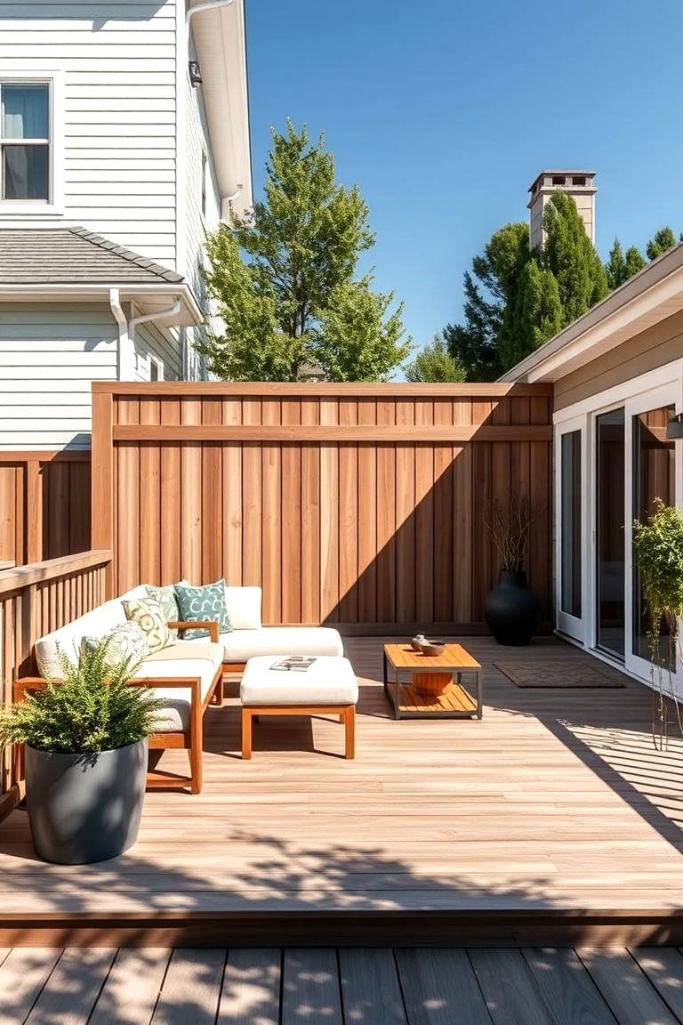 Flexible Architectural Styles - 24 Deck With Privacy Wall