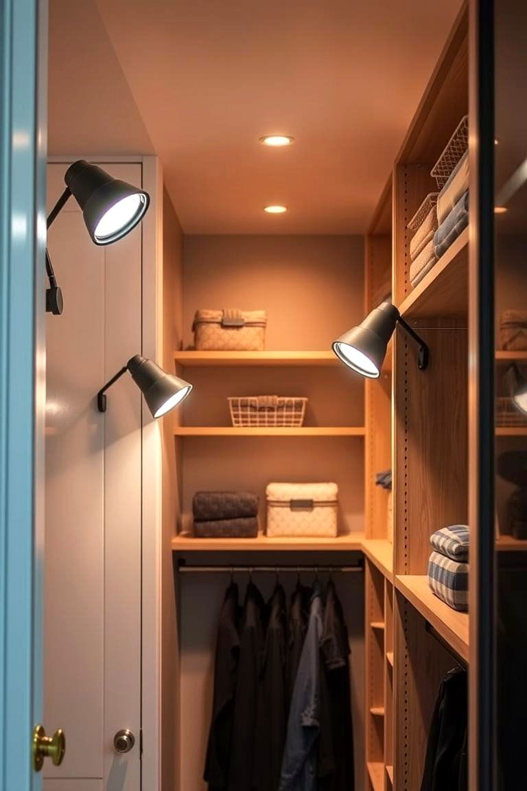 Flexible Arm Lights for Targeted Illumination - 24 Closet Lighting Ideas