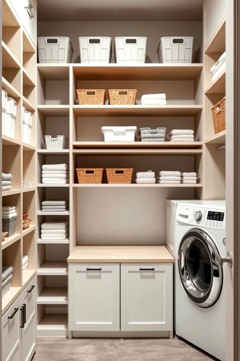 Flexible Modular Shelving Units - 24 Laundry Room Shelving Ideas