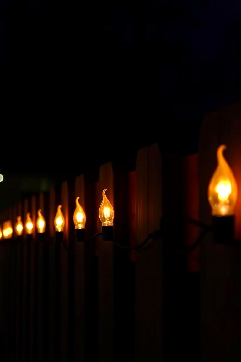 Flickering Flame LED Lights - 24 Fence Lighting Ideas