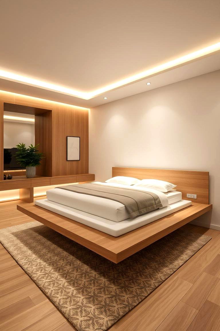 Floating Bed Frame - 24 Unique Bed Design Ideas