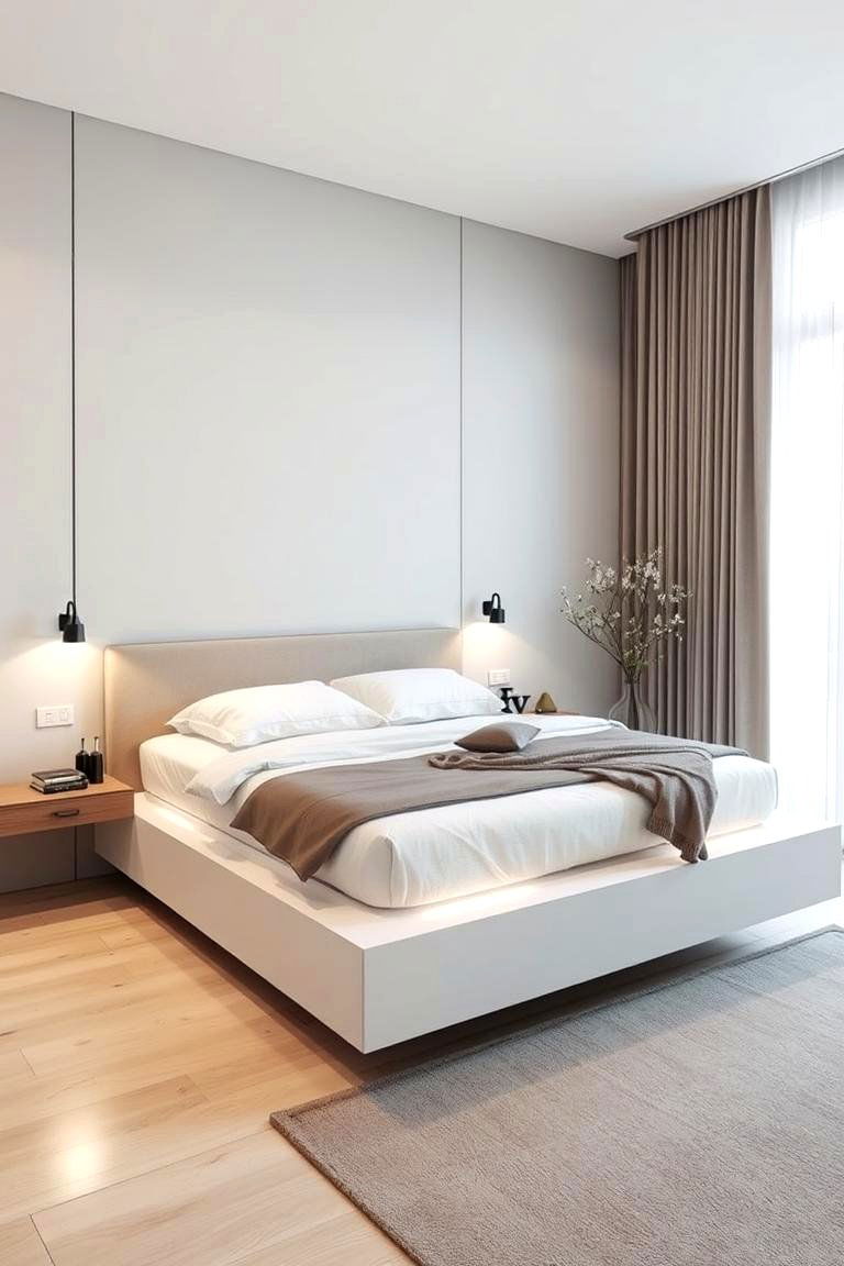 Floating Beds with Storage Cabinets - 24 2 Beds in One Small Room Ideas