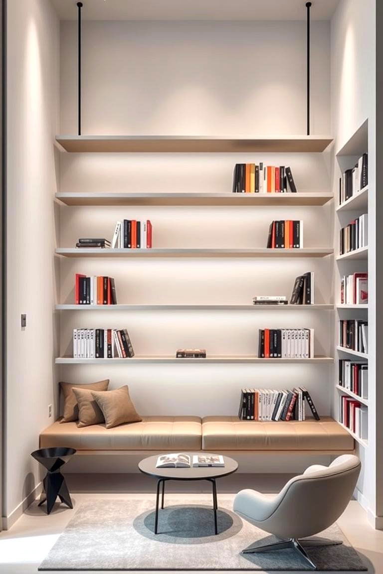 Floating Bookshelf Reading Nook - 24 kids reading nook ideas