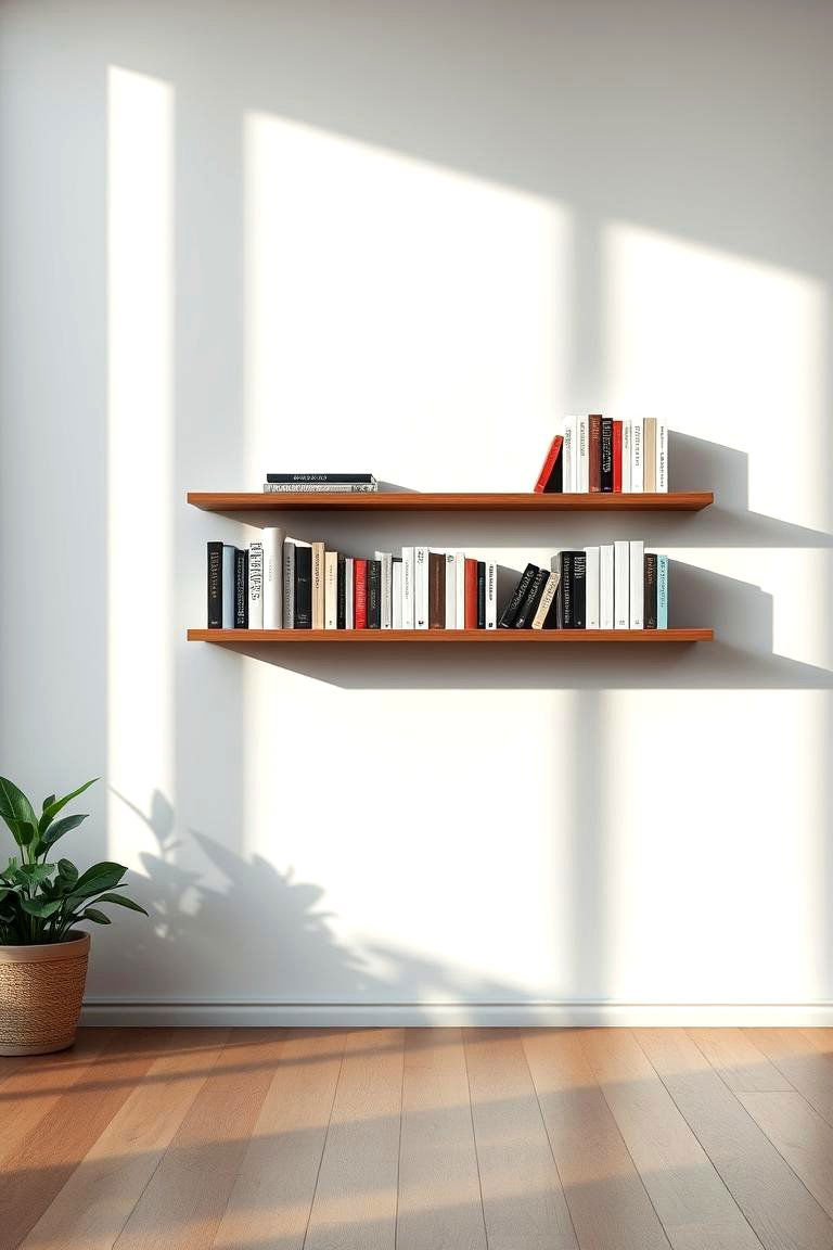 Floating Bookshelves - 24 Bookshelf Decor Ideas