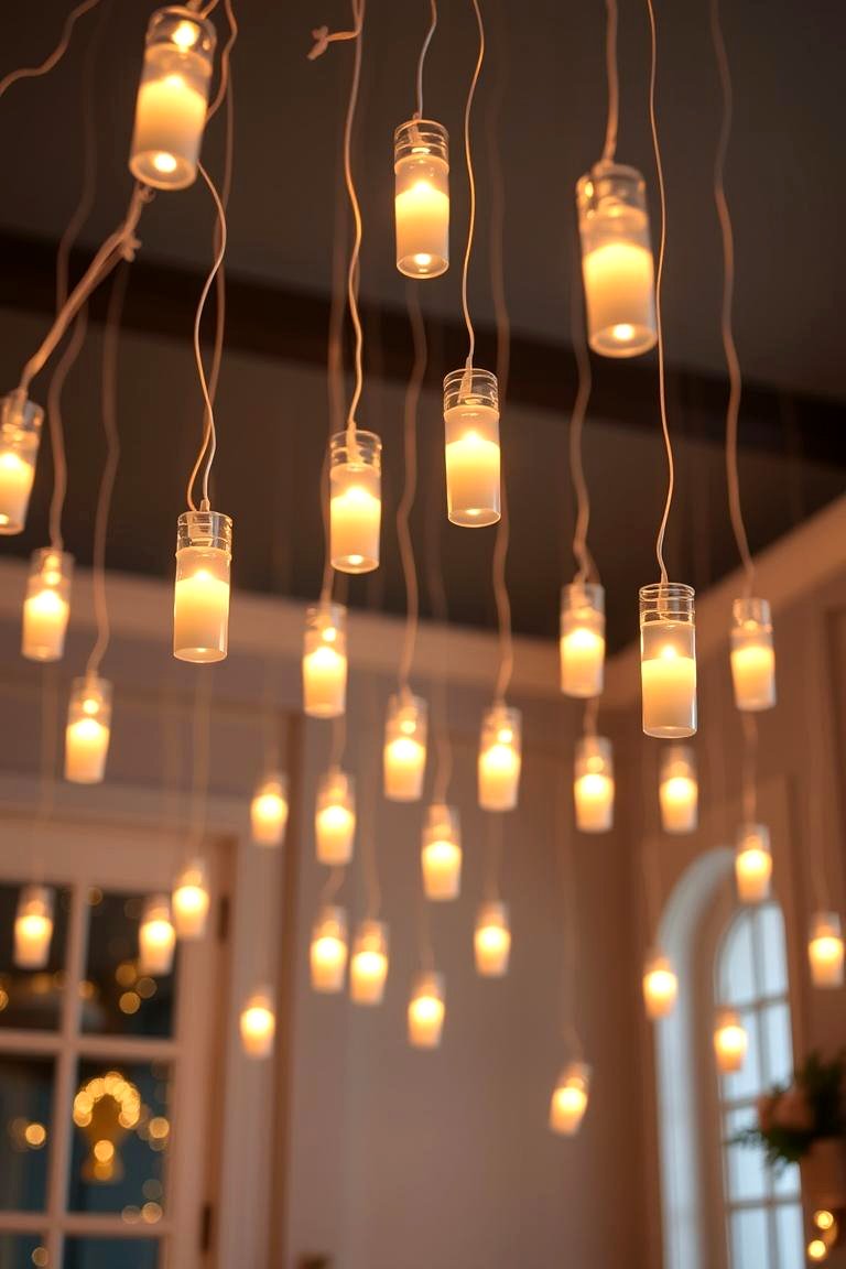 Floating Candle Illusion - 24 Harry Potter Decor Ideas
