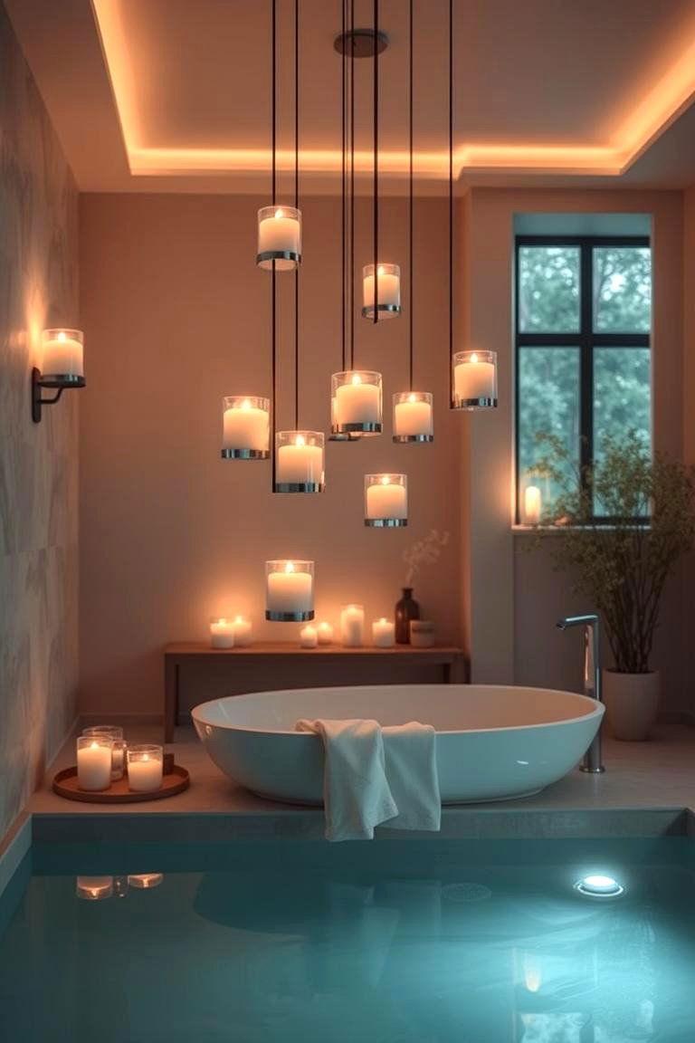 Floating Candles Ambience - 24 Harry Potter Bathroom Ideas