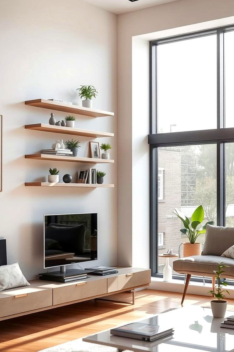 Floating Corner Shelf for a Minimalist Look - 24 Corner Shelf Ideas