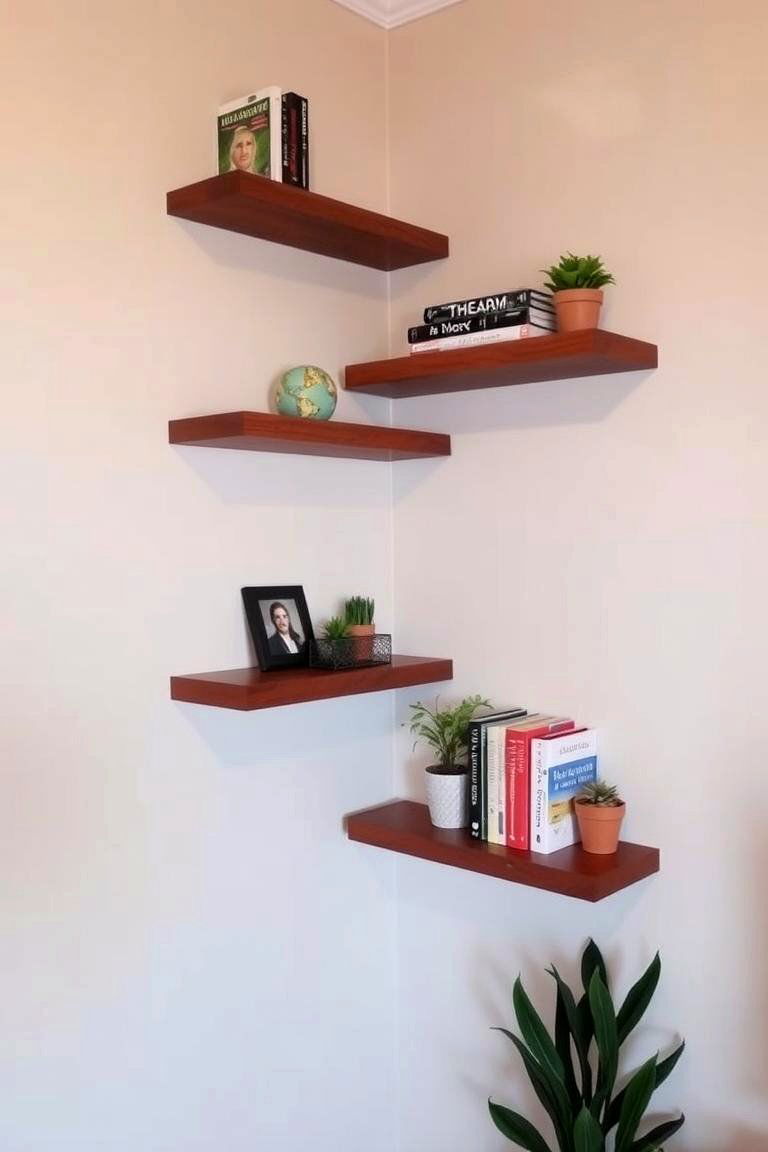 Floating Corner Shelves - 24 Corner Decoration Ideas