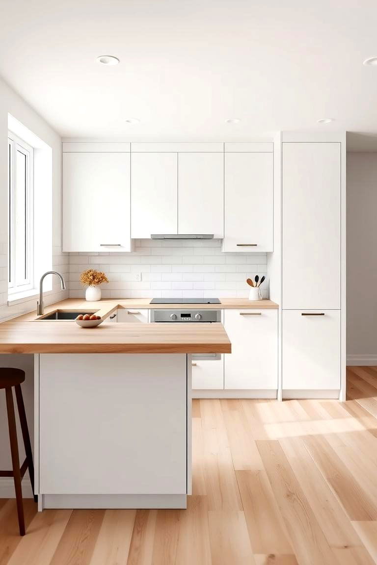 Floating Countertops for a Modern Feel - 24 U Shaped Kitchen Ideas