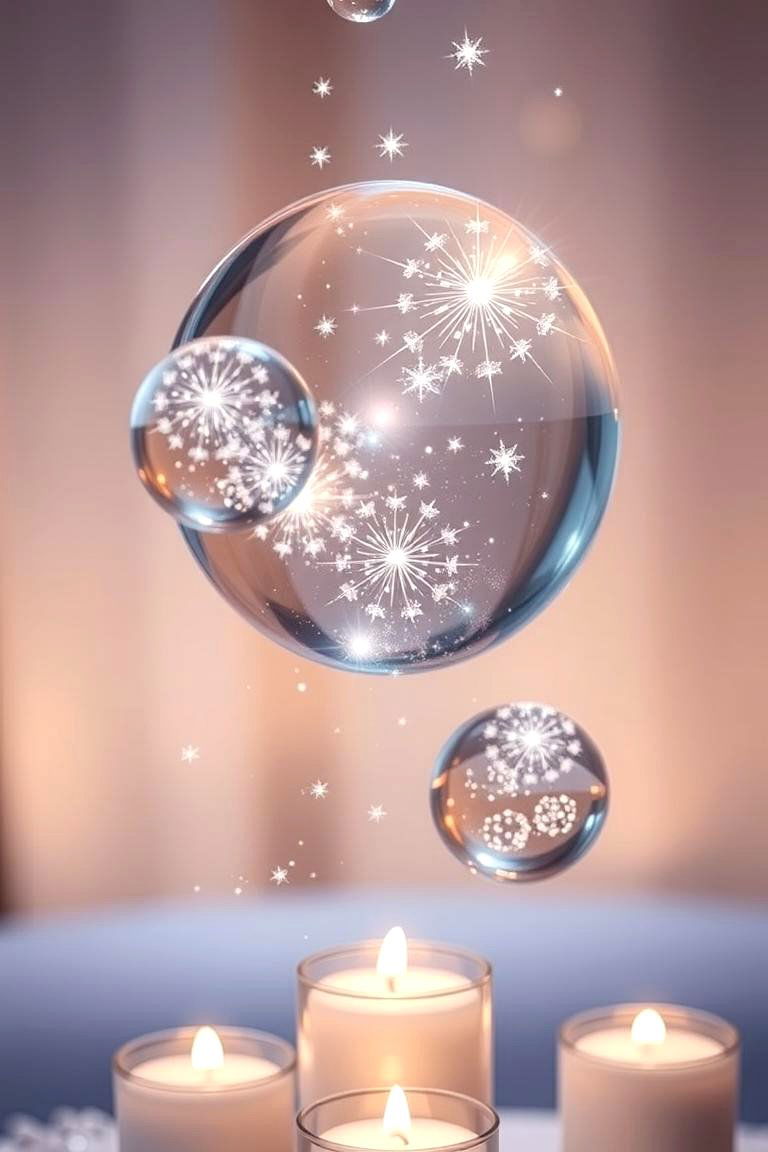 Floating Crystal Balls for a Magical Effect - 24 Floating Wedding Centerpiece Ideas