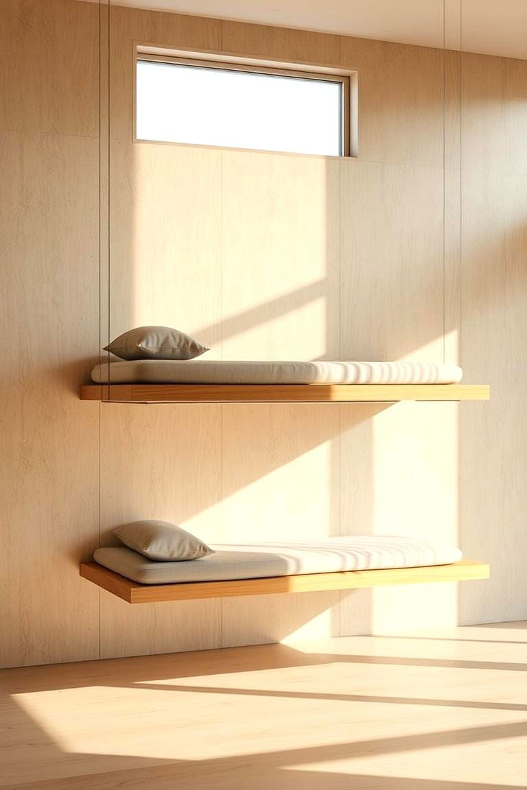 Floating Daybed for an Airy Ambience - 24 Daybed Ideas for Small Spaces