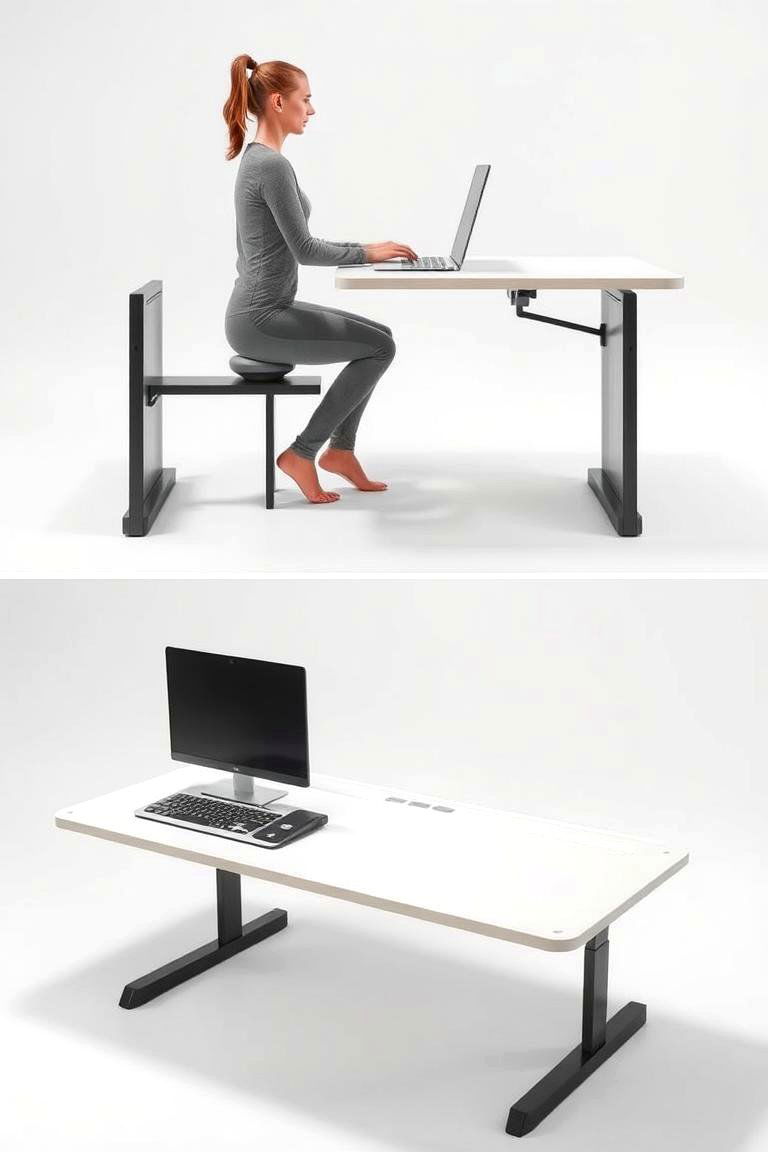 Floating Desk with Adjustable Height - 24 Floating Desk Ideas