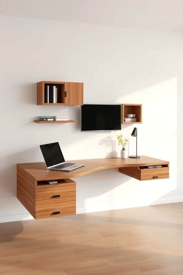 Floating Desk with a Modular Design - 24 Floating Desk Ideas
