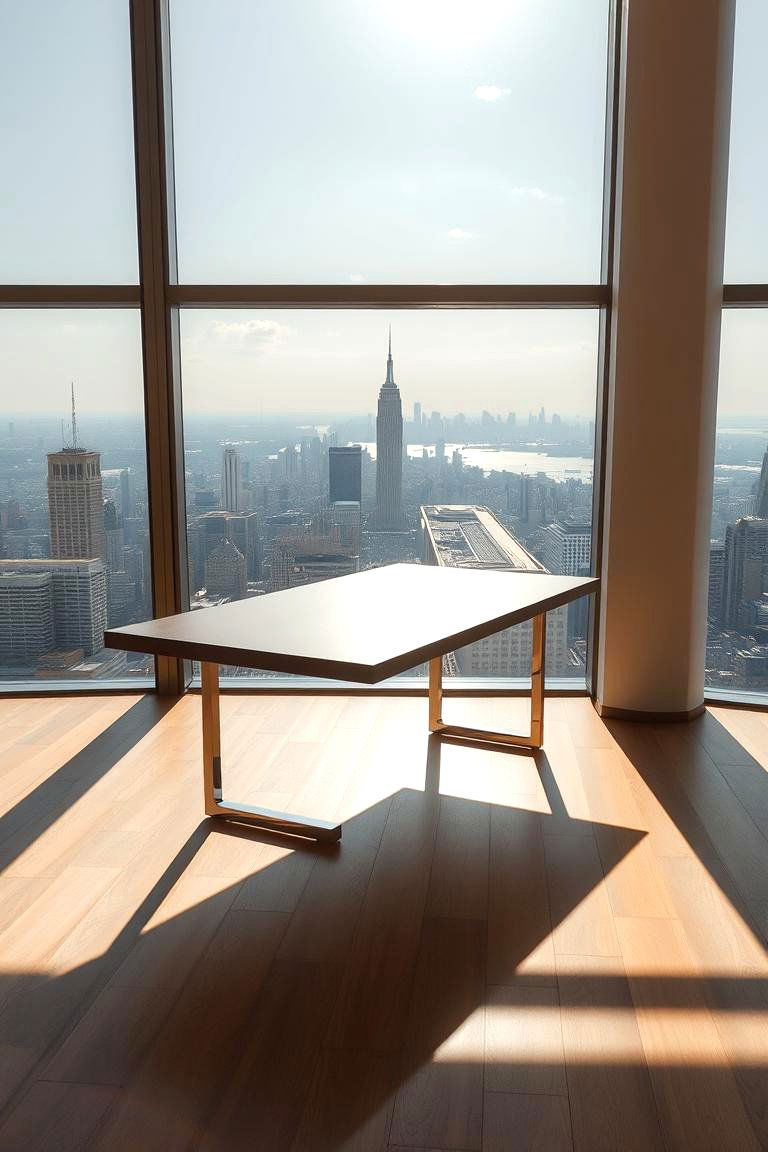 Floating Desk with a View - 24 Floating Desk Ideas