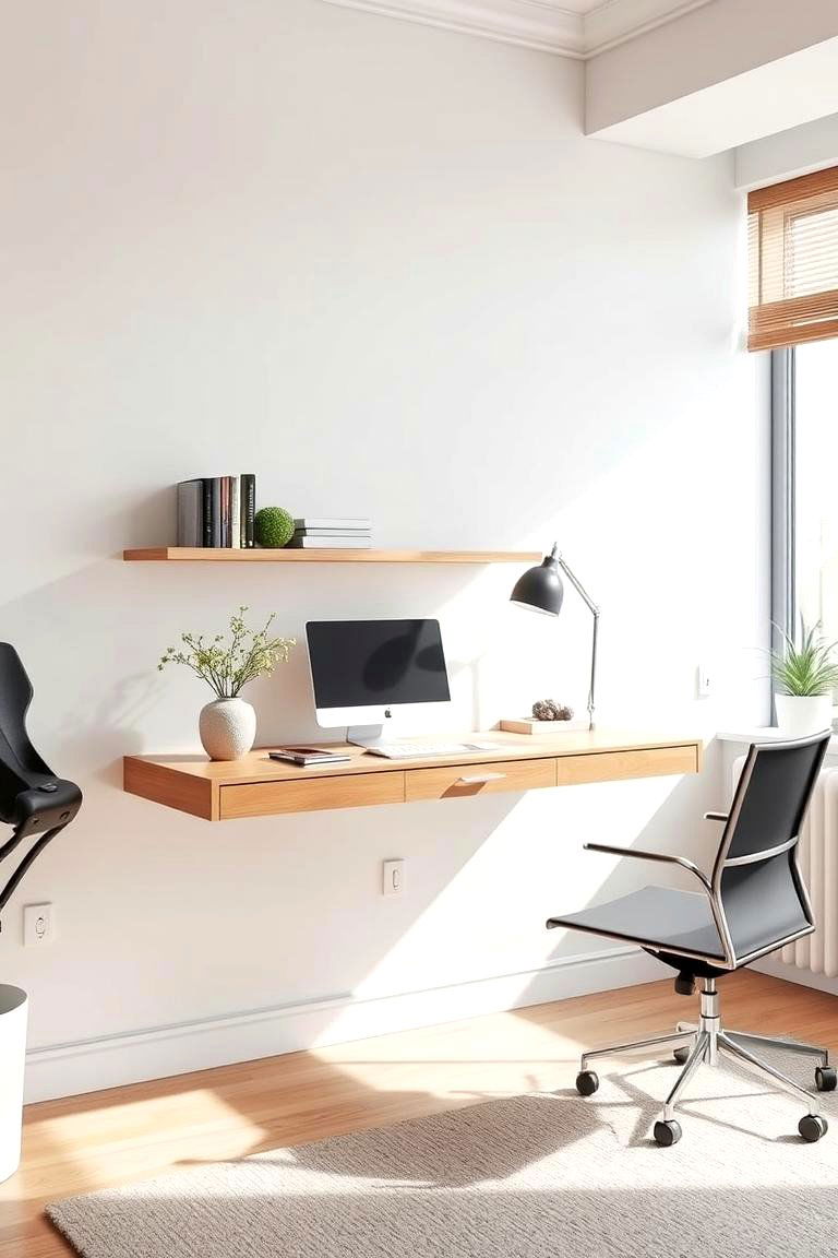 Floating Desks - 24 Small Home Office Ideas