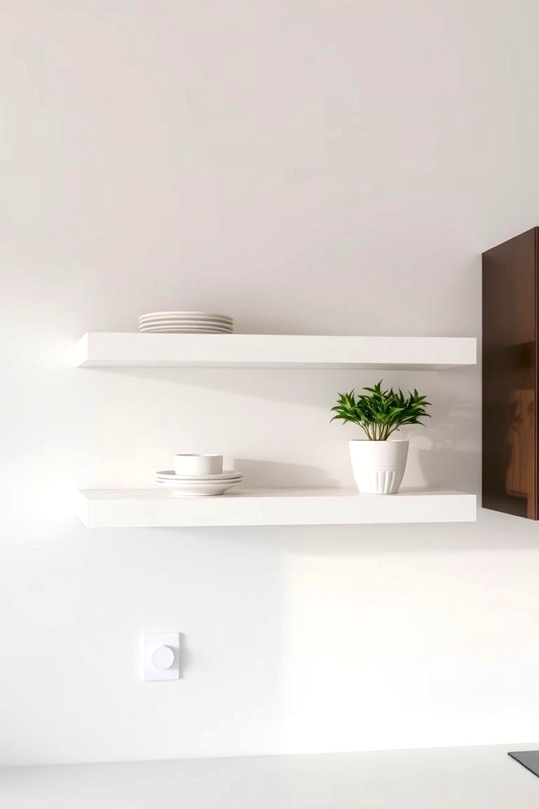 Floating Fantasies Embracing the Elegance of Floating Shelves - 24 Open Shelving Kitchen Ideas