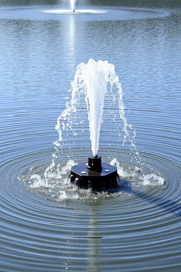 Floating Fountain - 24 Backyard Fountain Ideas