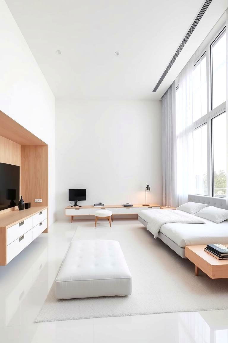Floating Furniture Designs - 24 Small White Bedroom Ideas