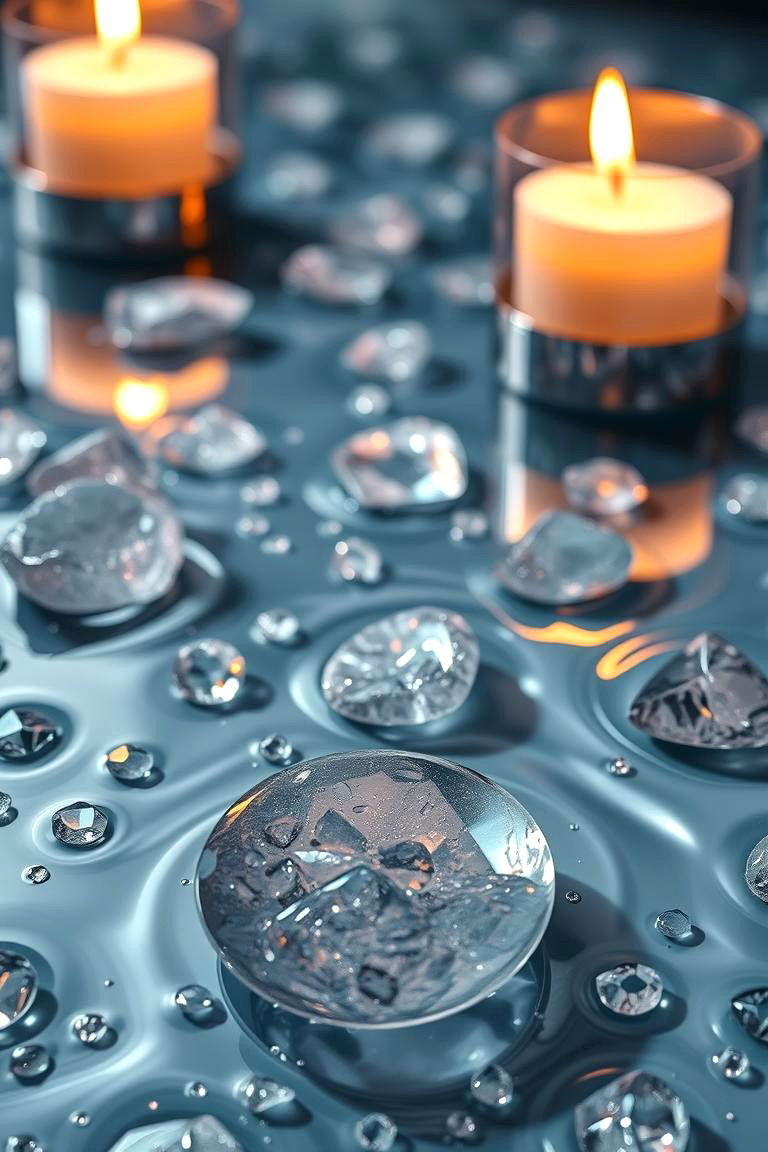 Floating Gemstones for a Glamorous Touch - 24 Floating Wedding Centerpiece Ideas
