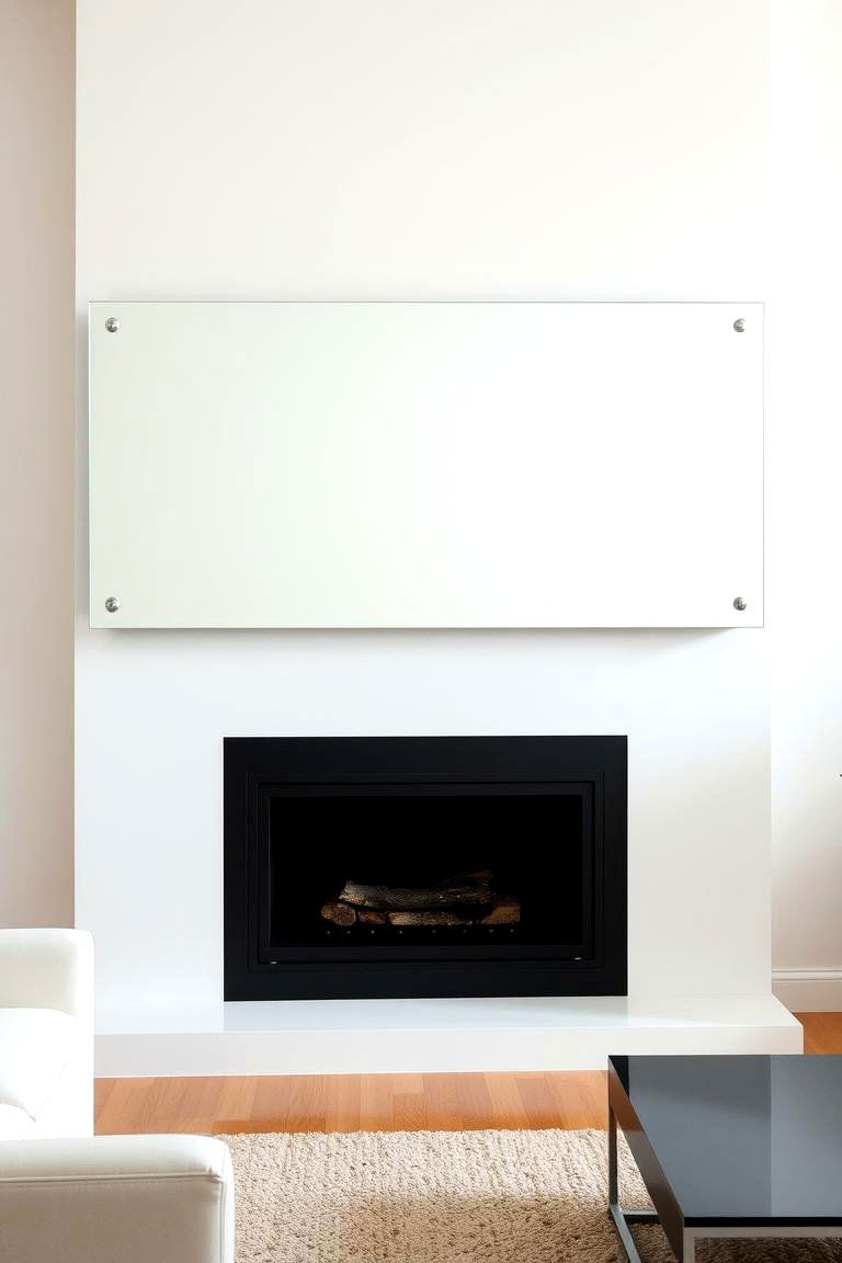 Floating Glass Mirror Design - 24 Mirror Over Fireplace Ideas