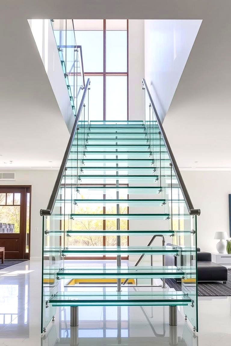 Floating Glass Staircase - 24 Modern Staircases