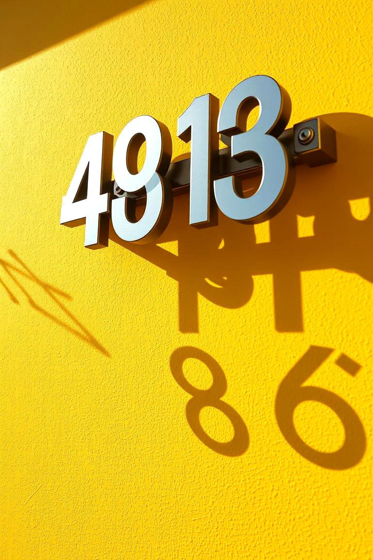 Floating House Numbers - 24 House Number Ideas