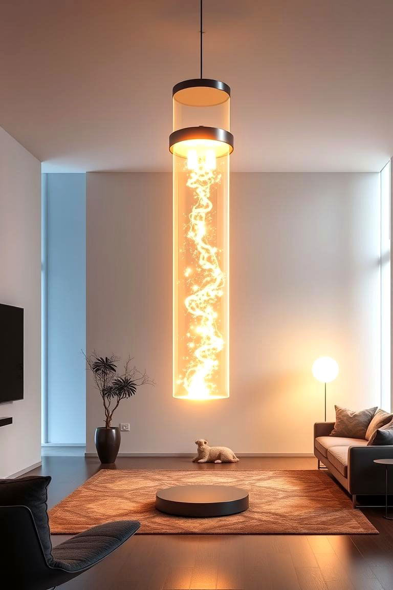 Floating Illumination Floor Lamp - 24 Living Room Floor Lamp Ideas and Inspiration